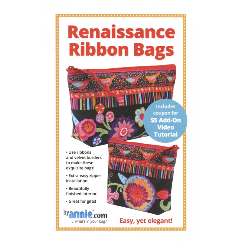 Renaissance Ribbons Bags Pattern from By Annie - PBA266