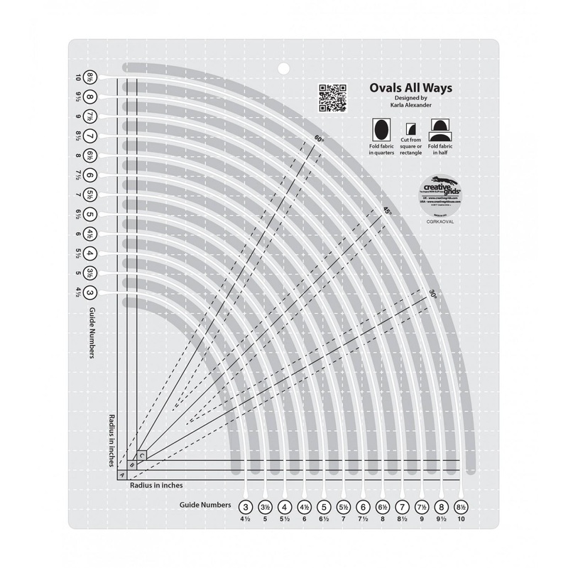 CHK Creative Grids Ovals All Ways - CGRKAOVAL - Rulers