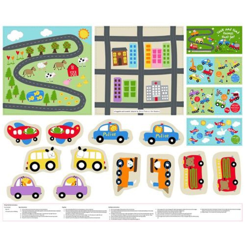STUDIO E Huggable & Loveable Book Panel - 8184P-01 Multi - Cotton Fabric