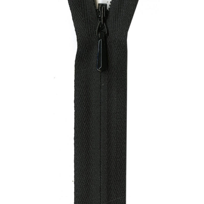 YKK Unique Invisible Zipper 14 Inch Black - UNI14-580