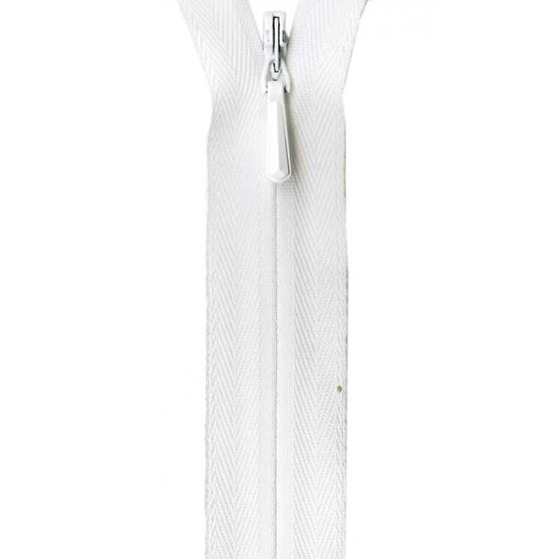 YKK Unique Invisible Zipper 18 Inch White - UNI18-501