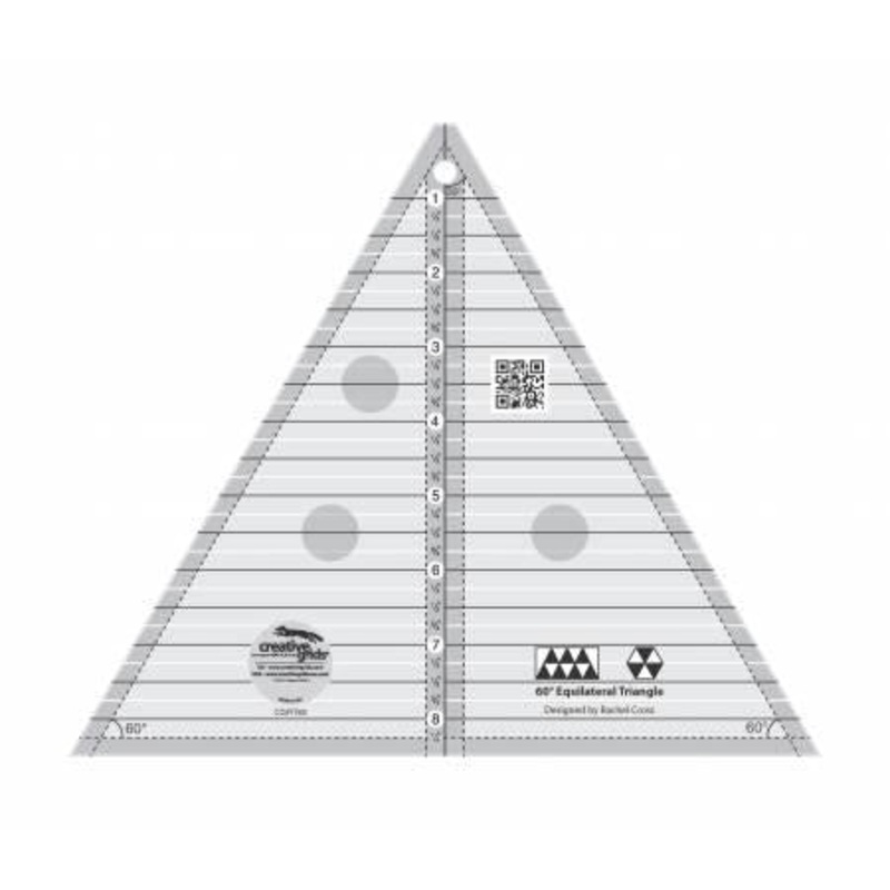 CHK Creative Grids 60 Degree Triangle 8-1/2in Quilt Ruler - CGRT60
