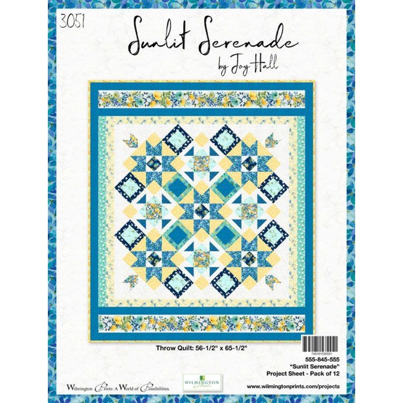 WP Sunlit Serenade Throw Quilt Pattern - 555-845-555  - Pattern