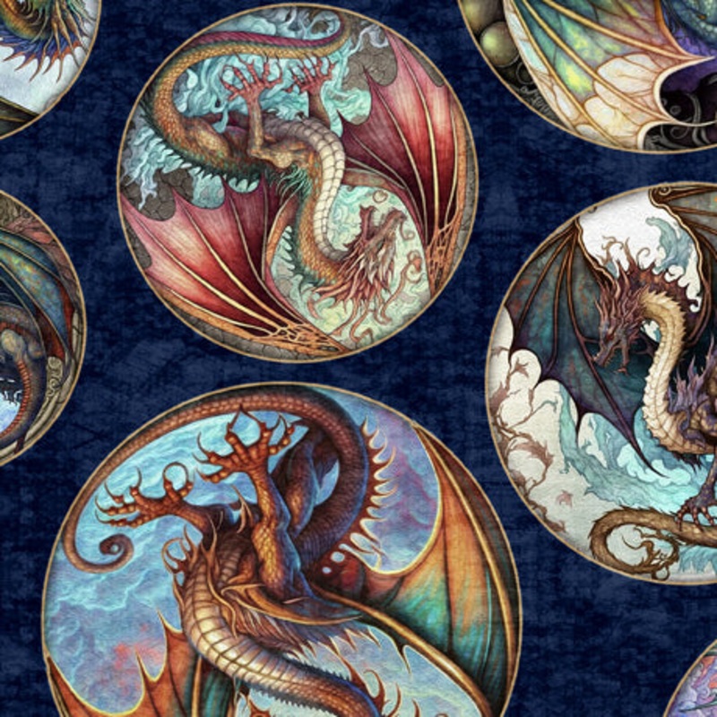 Dragon Fyre 29928-N Round Picture Patches