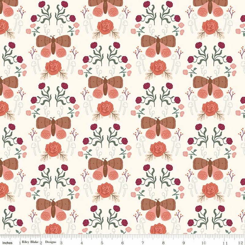 Sweetbriar C14021-CREAM Moth Damask