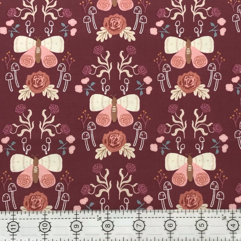 Sweetbriar C14021-WINE Moth Damask