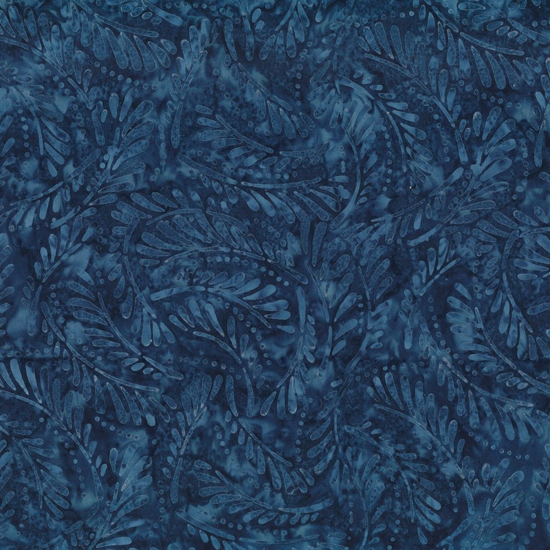 Blue Smoke Batik 1400 22277 449 Navy Ferns
