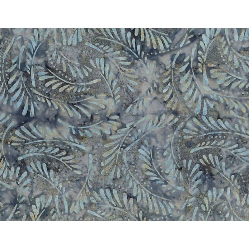 Blue Smoke Batik 1400 22277 492 Blue/Gray Ferns