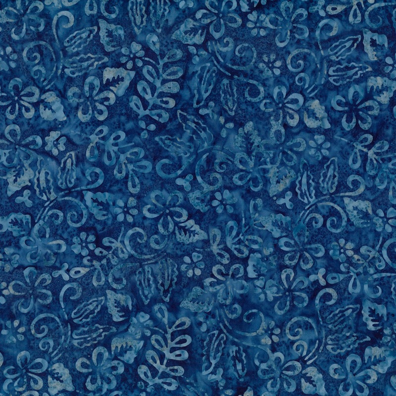 Blue Smoke Batik 1400 22278 474 Denim Plumeria
