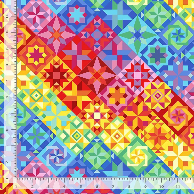 Sew Strong 108" XQUILT-CD2598 MULTI Bright Quilt Pattern