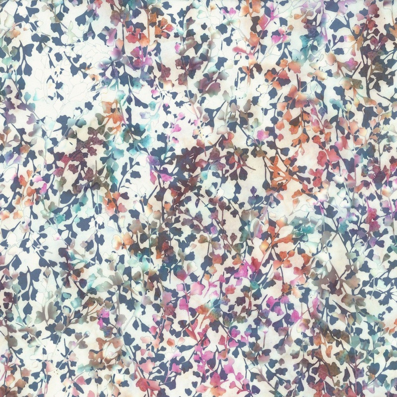 Very Berry Blue Batik V2519-448 Blossom