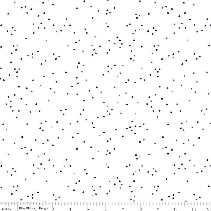 Blossom On White C730-NAVY