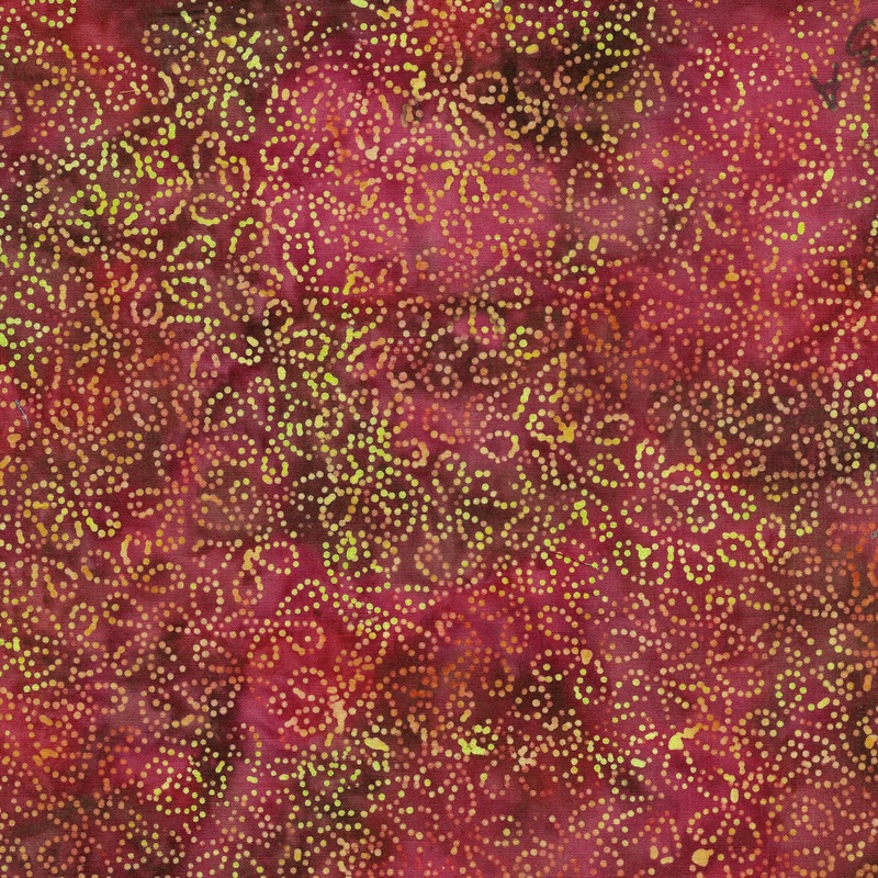 Buds & Blooms Batik 112335375 Floral Dot Red Cranberry