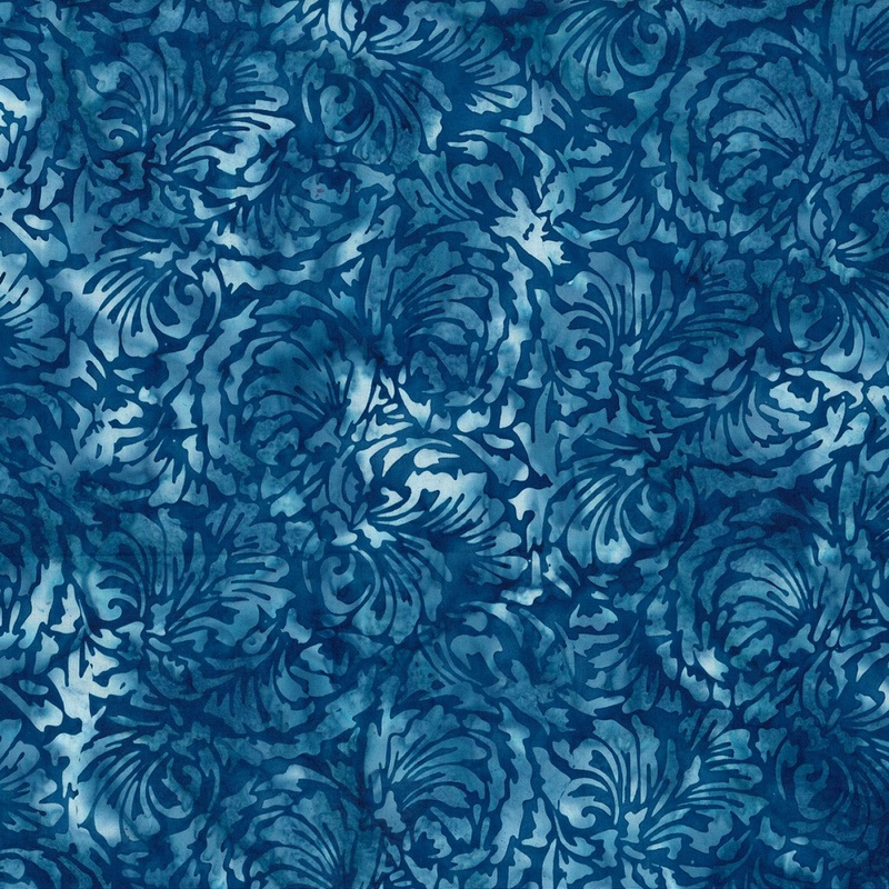 Very Berry Blue Batik V2511-261 Bluejay