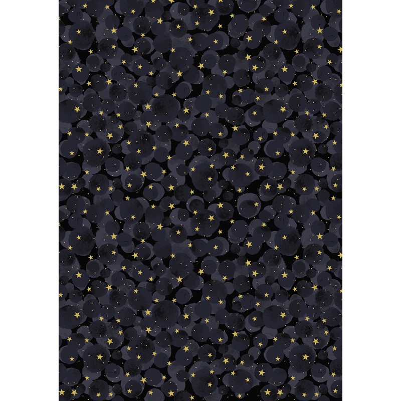 Celestial A755.3 Celestial black Bumbleberries with gold metallic