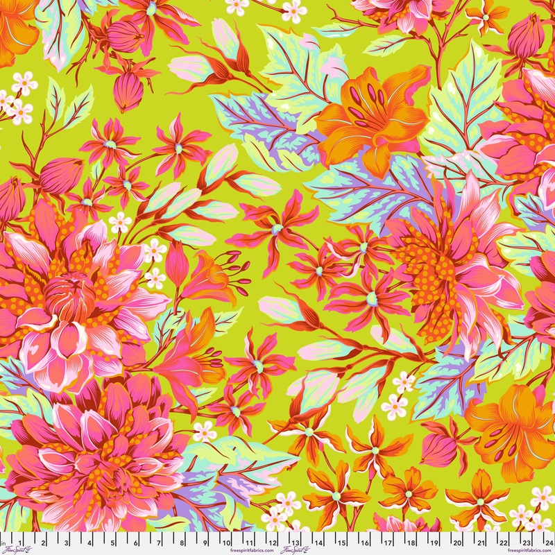 Untamed 108" Cotton Sateen QBTP017.LUNAR Hello Dahlia Wide